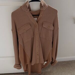 Aerie Brown Button Down Shirt